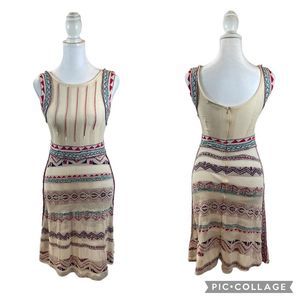 Aldo Martins Sleeveless Knit Boho Midi Dress Scoop Back Size 4